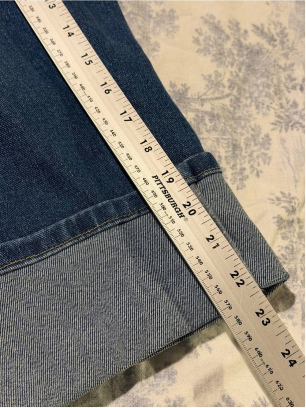 Flamingals High Waist Drawstring Wide Leg Crop Jeans for Women L - Picture 3 of 4